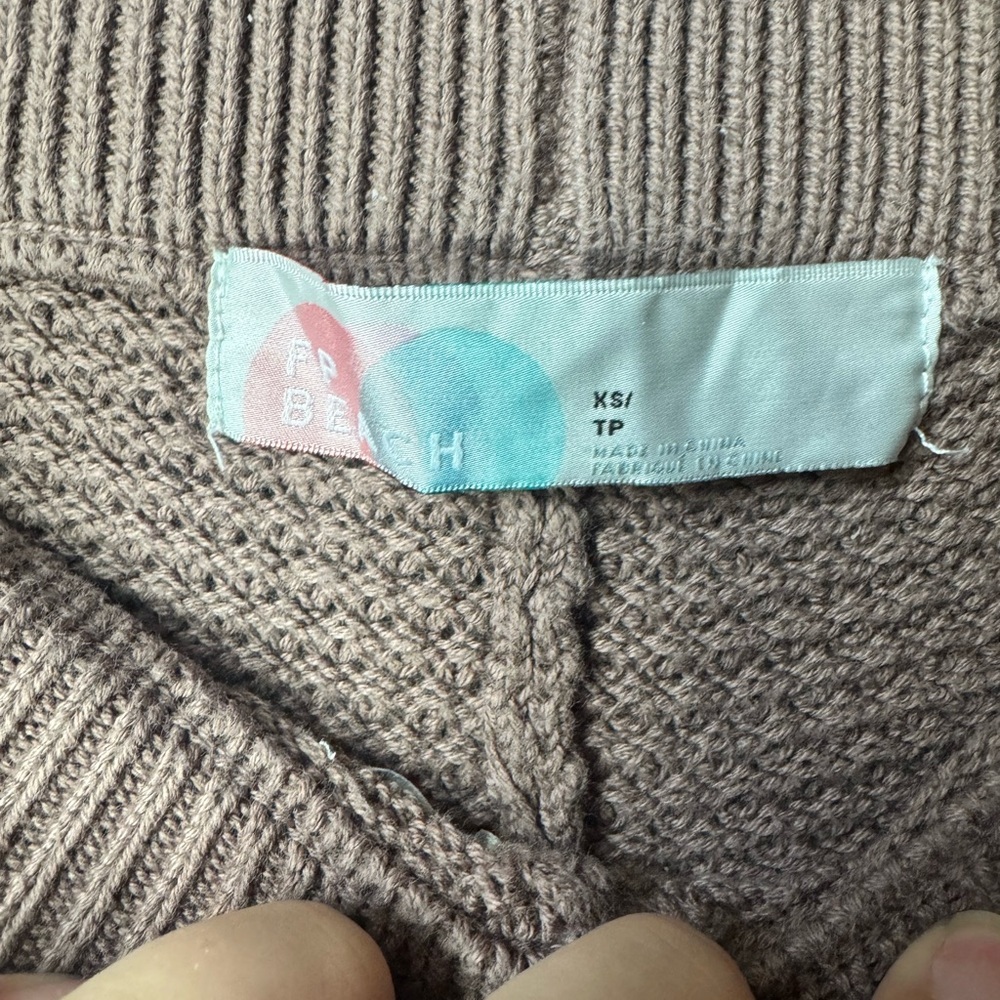 Free Peopl Hailee Sweater Set Waffle Knit  XS Cozy Henley Wide Leg Pant Beach - Picture 9 of 11